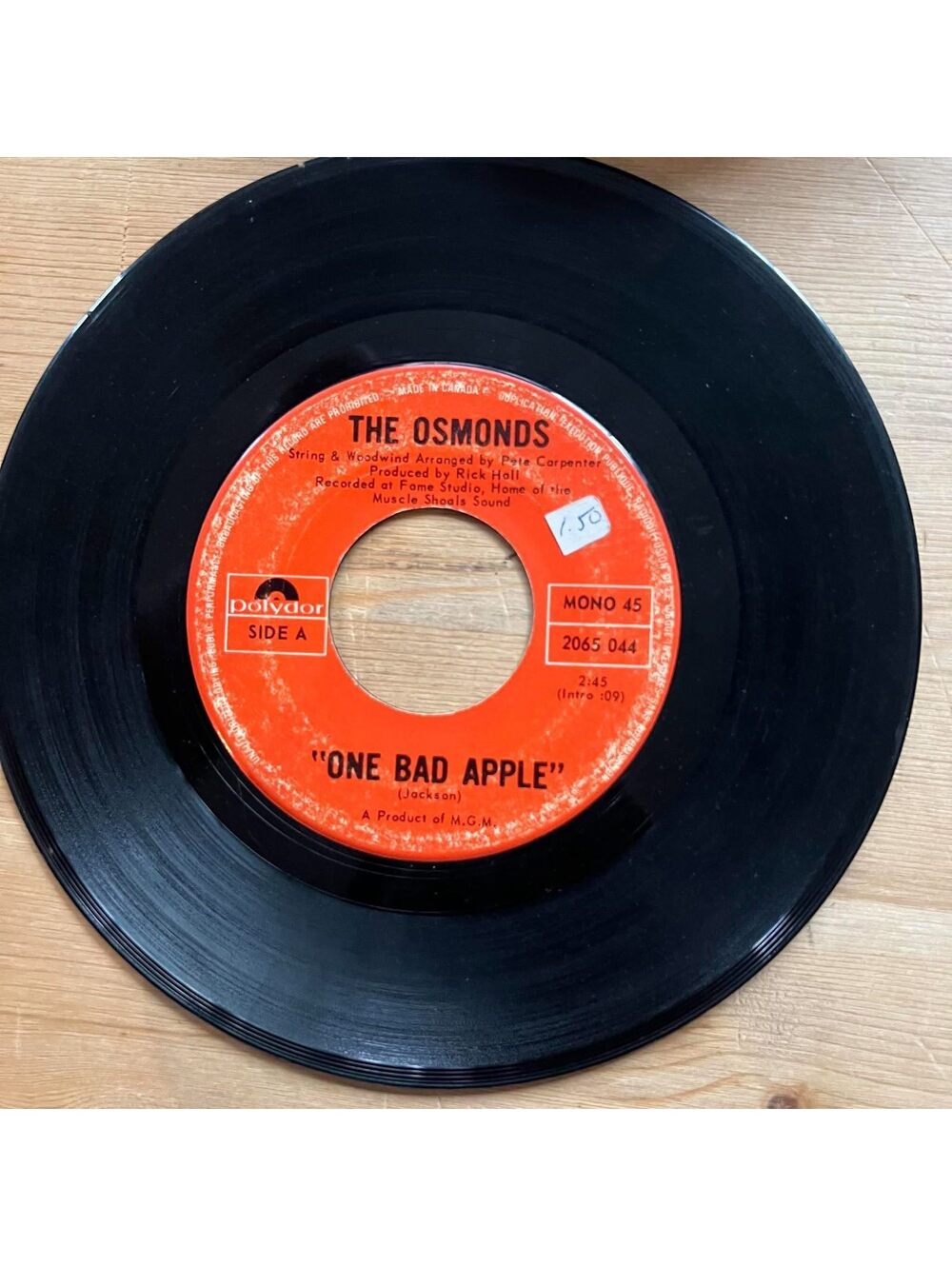 The Osmonds - One Bad Apple/He ain't Heavy. He's my Brother 45rpm VG+ R13